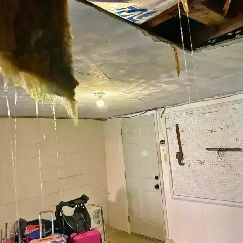 Before and after water damage restoration in Diamond, IL